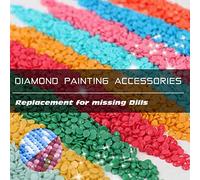 Carsilers Broderie Diamant Perles Rondes 452,Accessoires de Diamond Painting de Rechange pour Forets Manquant,Perles de Rechange pour Pierres Précieuses,Perles à Broder,3500 Pièces