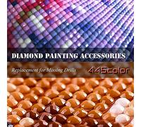 Carsilers Perles diamond ronde 3857,accessoires de peinture diamant de rechange pour forets manquants,fournitures de peinture diamant,pierres précieuses,3500 pièces
