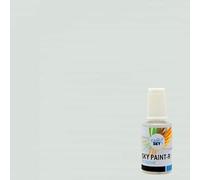 CARSKY Stylo retouche peinture carrosserie compatible avec DACIA BLANC GLACIER 389 (flacon pinceau 20ml) + vernis brillant (flacon pinceau 20ml)