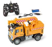 Carson 1:50 Nano City Camion-Grue 2,4 GHz - Voiture télécommandée, véhicule RC, autonomie 40 Min, Jouet pour Enfants, véhicule de Chantier, Voiture télécommandée