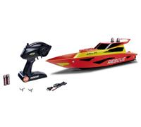 Carson 500108058 RC Rescue 2.4G 100% RTR - Bateau télécommandé, Bateau RC, Jouet télécommandé pour Enfants et Adultes, radiocommande Incluse