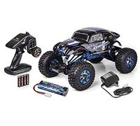 Carson 500404169 1:10 X-Crawle XL 2.4G 100% RTR - Chenille XL RC Robuste, 4x4, essieux pivotants, amortisseurs réglables à Pression d'huile en Aluminium, idéal pour Les débutants, 100% RTR Noir