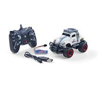 Carson 500404317 1:32 VW Beetle Rally 2.4GHz RTR Blanc - Voiture télécommandée, véhicule, durée de Conduite 60 Min, Voiture RC pour Enfants, Jouet pour Enfants