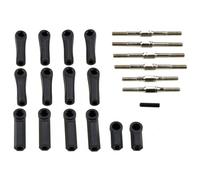 Carson 500405347 - Accessoires de modélisme : X10EB - Lot de 7 tiges - Noir