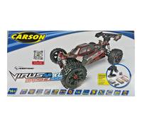 Carson 500409080 1:8 Virus 4.2 XL 100% RTR Noir/Rouge - Voiture RC, Voiture télécommandée, Vitesse jusqu'à 80 km/h, modèle 100% RTR, radiocommande Incluse