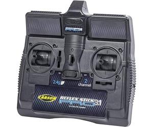 Carson 500500084 FS Reflex Stick Pro 3.1 2.4G 2 canaux - Accessoires de véhicule, Compatible pour Kits RC, modélisme, y Compris récepteur, télécommande RC, 2 télécommande 4 GHz, Noir