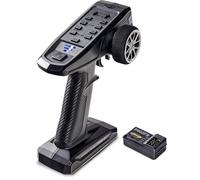 Carson 500500110 FS 3K Reflex Wheel Pro 4 2,4GHz - Télécommande Modélisme, Accessoires, Récepteur, Radio RC, Radiocommande 2 4 GHz, Fonction Trimmer, Noir/Blanc