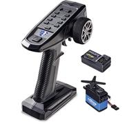Carson 500500111 FS 3K Reflex Wheel Pro 4 2.4GHz + 5Kg Servo - Télécommande Modélisme, Accessoires, Récepteur, RC Funke, 2 4 GHz Télécommande, Fonction Trim, Noir/Blanc