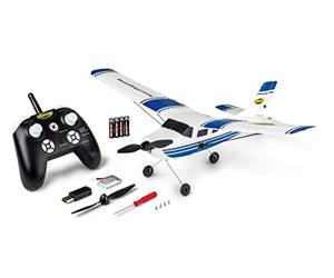 Carson 500505034 Avion de Sport RC 2,4 GHz 100% RTR Bleu - modèle réduit d’Avion télécommandé, Avion RC, modèle Robuste RTF (prêt à Voler) pour débutant, avec Piles et télécommande