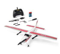 Carson Stinger 2.0 2,4 GHz 100% RTF - Avion RC pour débutants, stabilisation gyroscopique, radiocommande 2,4 GHz, Avion télécommandé, Blanc/Rouge