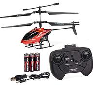 Carson 500507070 Nano Tyrann - Mini hélicoptère RC, modèle RTF (Ready to Fly) Robuste pour débutants, avec télécommande IR 2 canaux, pour Enfants à partir de 8 Ans, Rouge