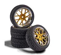 Carson 500900163 1:10 Jeu de Roues Y-Design2 (4) Gold/Chrome - Accessoires pour