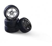 Carson 500900172 - 1:10 Jeu de Roues 10 Sp.design (4) Fumée - Neuf