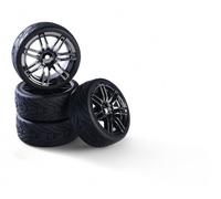 Carson 500900175 - Ensemble De Roues 1:10 14 Sp.Design (4) Fumée - Neuf