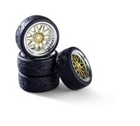 Carson 500900181 1:10 Jeu de Roues (4) Y-Design1 Or/Chrome - Accessoires pour modèles réduits, pièces détachées, Tuning, pneus, Jeu de pneus
