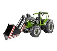 Carson Tracteur télécommandé 907347 1:16 – électrique, chargeuse frontale, accu, chargeur