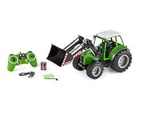 Carson 500907347 RC Tractor with Front Loader 1:16 - Véhicule télécommandé, véhicule agricole pour Enfants à partir de 8 Ans, adapté à Une Utilisation en extérieur, Piles et télécommande incluses Vert