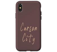 Carson City Nevada Design Vintage élégant Coque pour iPhone X/XS