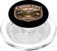 Carson City, Nevada, Souvenir, Capitale de l'État, rétro, Vintage PopSockets PopGrip pour MagSafe