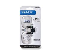 Carson Clip and Flip loupe pour lunettes avec fonction de serrage, grossissement de 1,5x (OD-10) Claire CF-10