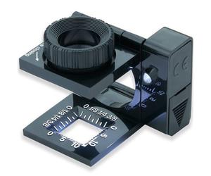 Carson compte-fils pliable avec LED 11,5x15mm - loupe professionnelle avec éclairage intégré