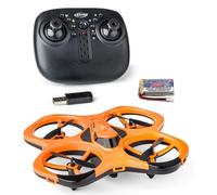 Carson Cyber Drone IR RTF - Quadcoptère RC avec Flip 360°, Mode Headless, stabilisation gyroscopique, éclairage LED, Drone télécommandé, Orange