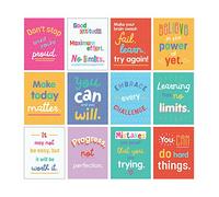 Carson Dellosa Growth Mindset Poster Set-Colorful Posters for Positive Thinking, Inspirational Bulletin Board Decorations, Wall Displays, Classroom Decor (12 pc)