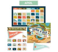 Carson Dellosa Let's Explore Lot de 123 calendriers d'affichage pour Salle de Classe avec en-têtes de Calendrier mensuel, Vacances, Anniversaire, couvertures Vierges et Affiches de Motivation
