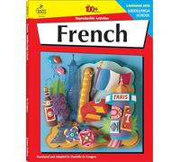 Carson Dellosa The 100 Series: French Workbook-Grades 6-12 French Language Learning Activities, Alphabet, Vocabulary, Common Words and Phrases (128 pgs)