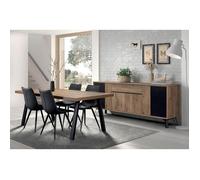 CARSON - Ensemble Buffet + Table 230cm Piètement Métal A -