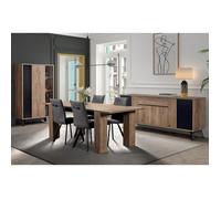 CARSON - Ensemble Séjour Complet avec Table Allongeable 180-230cm - Altobuy Marron