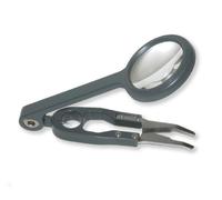Carson Fish’n Grip loupe à main avec une pince de précision incorporée, un dispositif de nettoyage hameçon et une coupe de ligne, grossissement de 4,5x (OD-99)