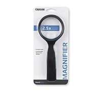 Carson HandHeld loupe à main compacte, grossissement de 2,5x, avec une petite lentille incorporée, grossissement de 5x (JS-40)