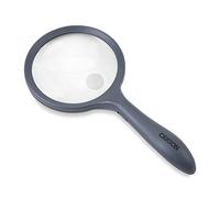 Carson Lighted Handheld loupe à main, grossissement de 2x, avec fonction éclairage par LED et une petite lentille incorporée, grossissement de 4x (HM-44)