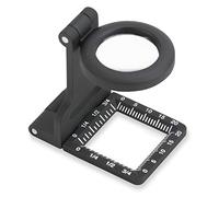 Carson LinenTest compte-fils pliable en métal, grossissement de 6,5x, équipé d’une échelle de mesure (LT-60)