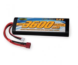 Carson LiPo RP 7.4V 3600mAh 60C T-Plug Hardcase Stick Batterie de Course Voit...