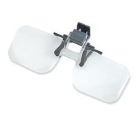 Carson loupe lunettes 2x (+4.00 dioptries) clip-on et flip-up pour travail de précision