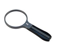 Carson loupe Split Handle, grossissement de 2x, avec une poignée divisée, une petite lentille incorporée, grossissement de 3,5x, et fonction éclairage par LED (HF-11)