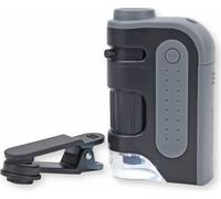 CARSON MicroBrite Pro - Microscope de poche avec lumière LED 60x-120x avec de Système Lentille asphérique et Clip Numérique pour Smartphone (MM-350)