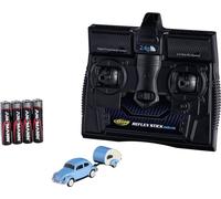 Carson Modellsport 500504148 VW Käfer mit Anhänger 1:87 Auto RC électrique Voiture de tourisme avec accu, chargeur et piles pour lémetteur