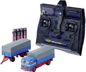 Carson Modellsport 500504157 MB 1620 Plane mit Anhänger 1:87 Auto RC électrique Camion avec accu, chargeur et piles pou