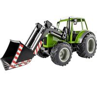 Carson Tracteur télécommandé 907347 1:16 – électrique, chargeuse frontale, accu, chargeur