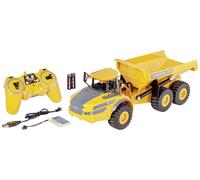 Carson 500907669 1:20 Muldenkipper Volvo A40G 100% RTR - Véhicule de Chantier télécommandé pour Les Enfants à partir de 8 Ans, Pelle RC avec Fonctions, Batteries et radiocommande incluses, Jaune