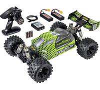 Carson Modellsport King of Dirt 2.0 vert, noir 1:8 Auto RC électrique Buggy 100% RtR 2,4 GHz avec accu, chargeur et piles pou