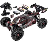 Carson 500409080 1:8 Virus 4.2 XL 100% RTR Noir/Rouge - Voiture RC, Voiture télécommandée, Vitesse jusqu'à 80 km/h, modèle 100% RTR, radiocommande Incluse
