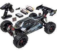 Carson Modellsport Virus 4.2 XL noir, turquoise 1:8 Auto RC électrique Buggy 100% RtR 2,4 GHz avec accu, chargeur et piles pour lémetteur