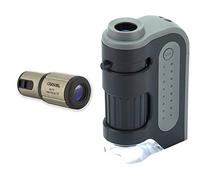 Carson Monoculaire Closeup 6x18 mm avec Fonction de Mise au Point rapprochée (CF-618) & MicroBrite Plus Microscope de Poche avec Fonction éclairage par LED, 60-120x (MM-300)