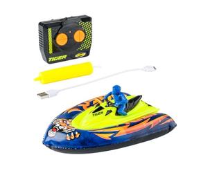 Carson Nano Wave Tiger 2,4 GHz - Bateau télécommandé, Bateau RC, Jouet télécommandé pour Enfants et Adultes, incluant télécommande