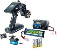 Carson 500500091 RC-Reflex Pro 3 Electric Set - Accessoires de véhicule, Compatible pour Kits RC, modélisme, y Compris récepteur, télécommande RC, 2 télécommandes 4 GHz, Noir