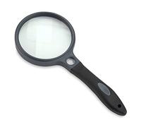 Carson Loupe à main SureGrip SG-10 – poignée caoutchouc, 2x et petite lentille 11,5x